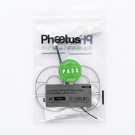 Phaetus Bambu Lab X1/X1C対応 プリンターセラミックヒーター サーミスタ (X1/X1C)