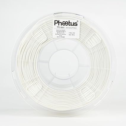 Phaetus TPU-Aero_175 aeFlex TPU-Aero フィラメント | 発泡倍率可変の柔軟素材 | 表面硬度65A〜85A調整可能 | 輪胎・人体補助具・インテリア造形に最適1kg (ホワイト)
