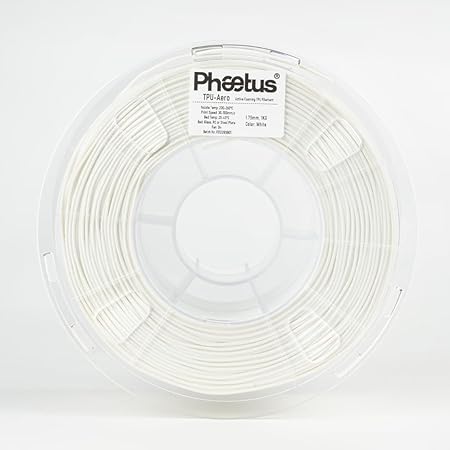 Phaetus TPU-Aero_175 aeFlex TPU-Aero フィラメント | 発泡倍率可変の柔軟素材 | 表面硬度65A〜85A調整可能 | 輪胎・人体補助具・インテリア造形に最適1kg (ホワイト)