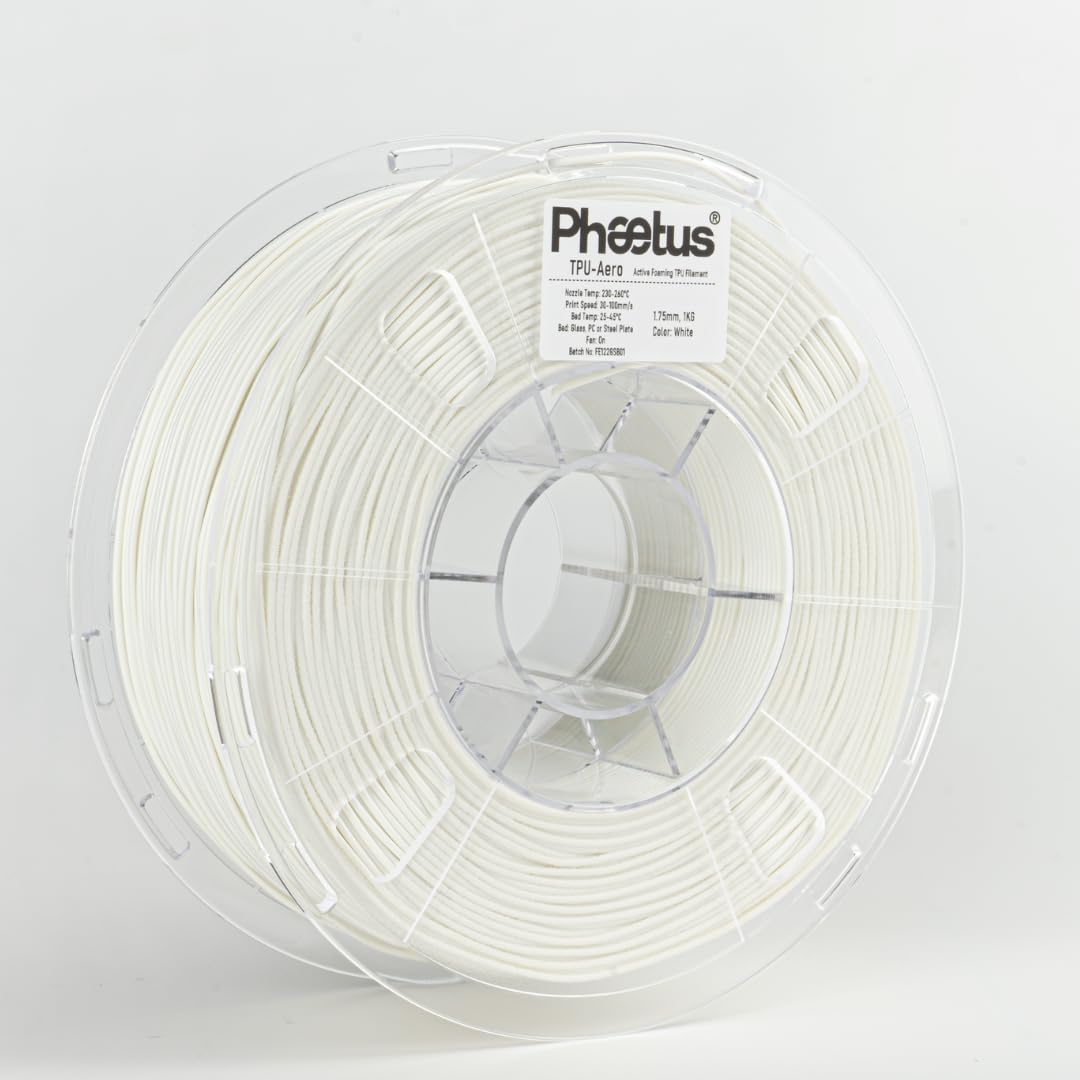 phaetus tpu aero 175 aeFlex TPU-Aero フィラメント | 発泡倍率可変の柔軟素材 | 表面硬度65A〜85A調整可能 | 輪胎・人体補助具・インテリア造形に最適1kg (グリーン)