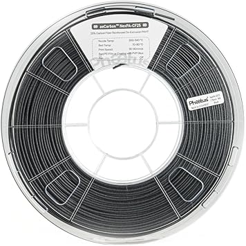 Phaetus エンジニアリンググレード PA-CF25 フィラメント | 特許「aeCoating」技術採用 | 炭素繊維25％配合 | 高剛性・高耐熱・低摩耗の工業用ナイロンPhaetus aeCoating NexPA-CF25 Filament 1kg Black