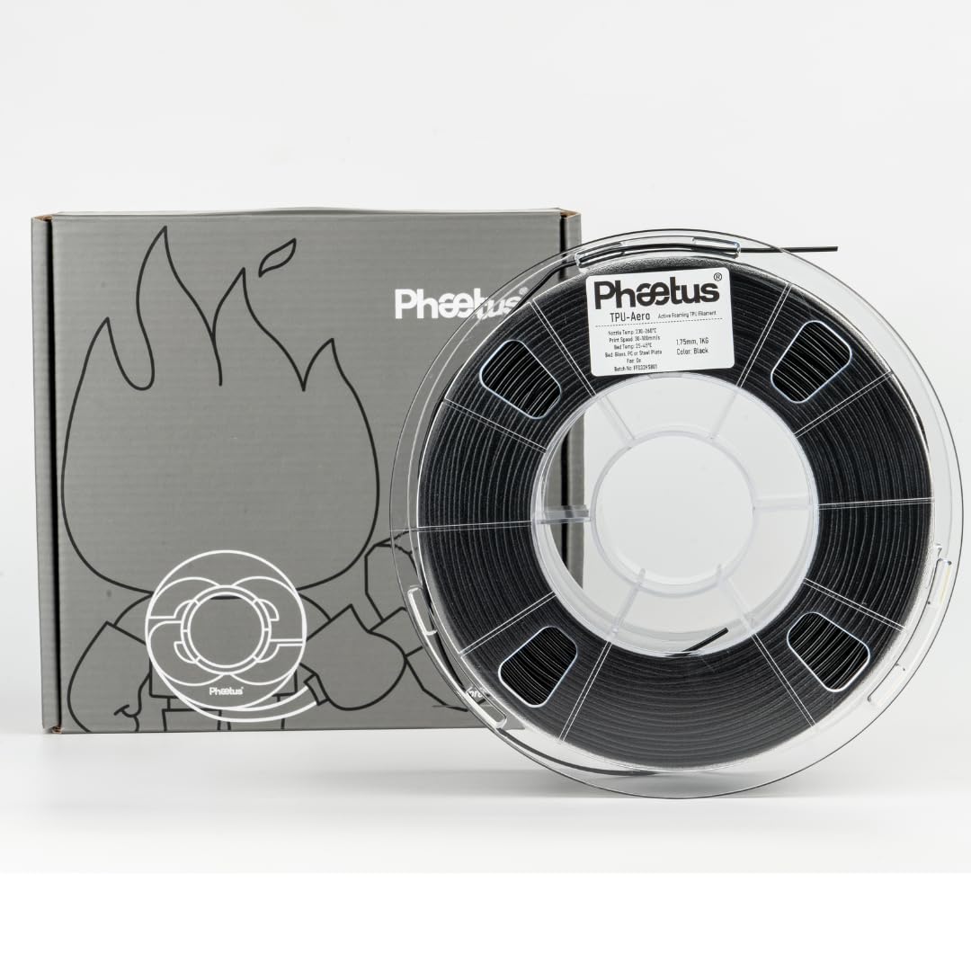 phaetus tpu aero 175 aeFlex TPU-Aero フィラメント | 発泡倍率可変の柔軟素材 | 表面硬度65A〜85A調整可能 | 輪胎・人体補助具・インテリア造形に最適1kg (グリーン)