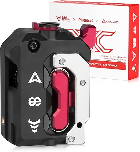 Phaetus DXC1.1 エクストルーダー Creality K1 / K1 Max / K1C / K1 SE対応 デュアルギア押出 高耐久RNCギア TPU対応 3Dプリンターアップグレードパーツ(DXC1.1)