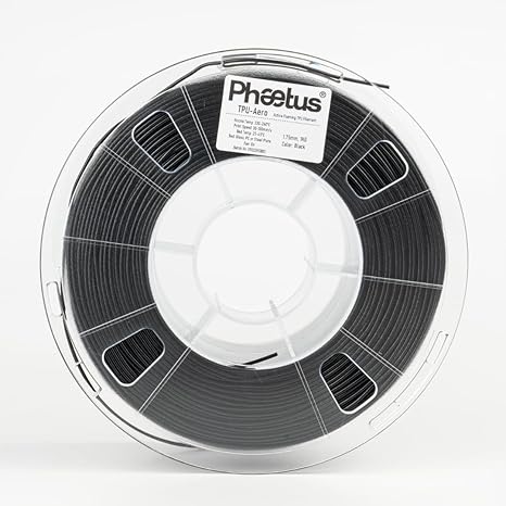 Phaetus TPU Filament aeFlex TPU-Aero フィラメント | 発泡倍率可変の柔軟素材 | 表面硬度65A〜85A調整可能 | 輪胎・人体補助具・インテリア造形に最適1kg black