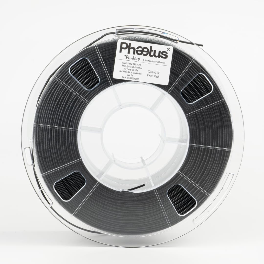 phaetus tpu aero 175 aeFlex TPU-Aero フィラメント | 発泡倍率可変の柔軟素材 | 表面硬度65A〜85A調整可能 | 輪胎・人体補助具・インテリア造形に最適1kg (グリーン)