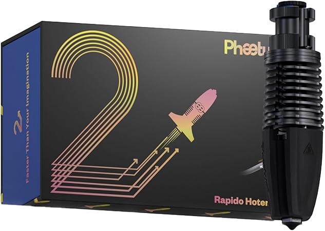 Phaetus Rapido Hotend 2F 350℃ UHF ブラック EndCoatコーティング 高耐摩耗 高流量36mm³/s 高速3Dプリント対応