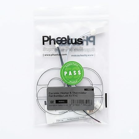 Phaetus Bambu Lab P1P/P1S対応 プリンターセラミックヒーター サーミスタ (P1P/P1S)