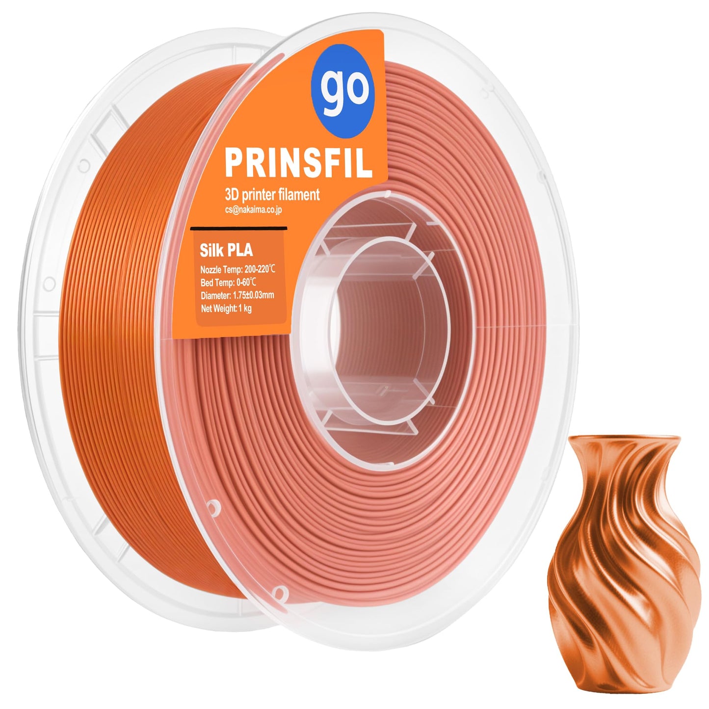 PRINSFIL GO PLA SILK FILAMENT (GOLD)