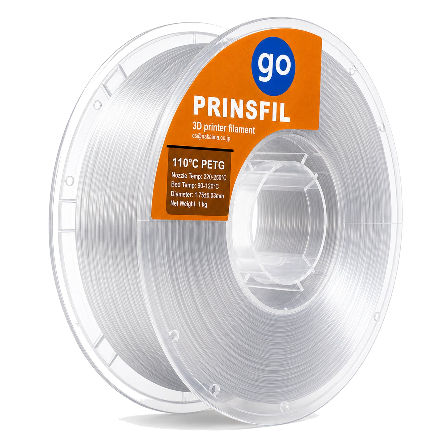 PRINSFIL PETG 耐熱 Tg110℃ 1kg 1.75mm 透明