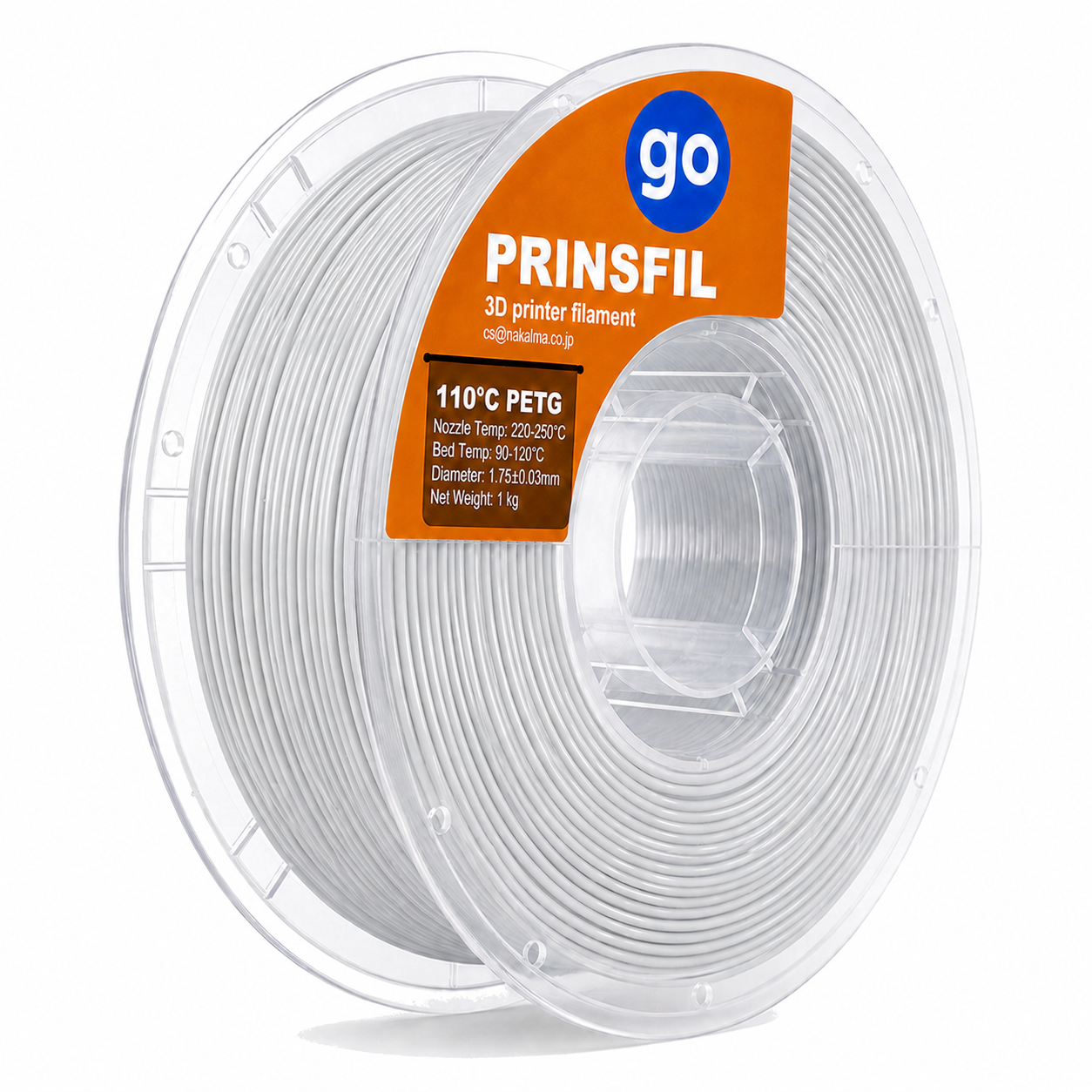 PRINSFIL PETG 耐熱 Tg110℃ 1kg 1.75mm ホワイト