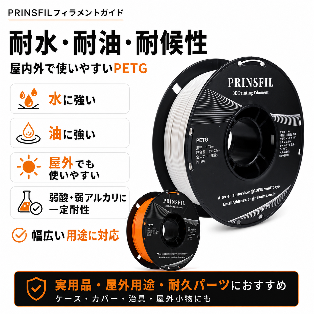 定番PETGの用途と造形例