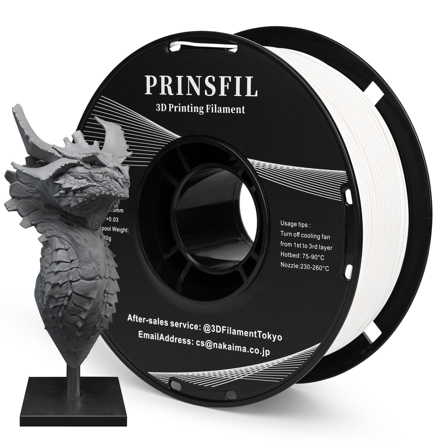 PRINSFIL PETG ホワイト 1kg 1.75mm