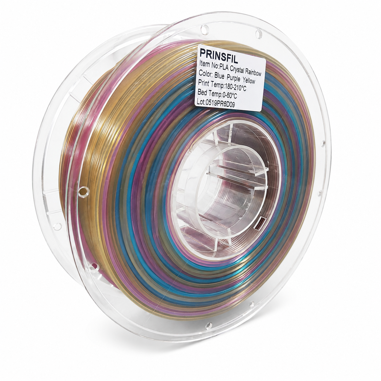 PRINSFIL クリスタルレインボー PLA ブルー×パープル×イエロー
