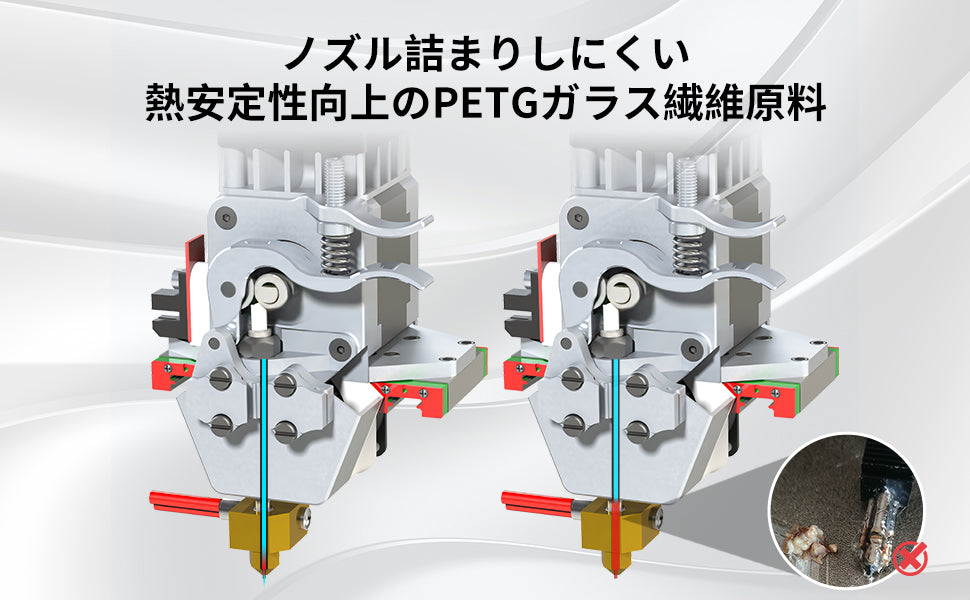 PETG-GF 安定した押出を重視