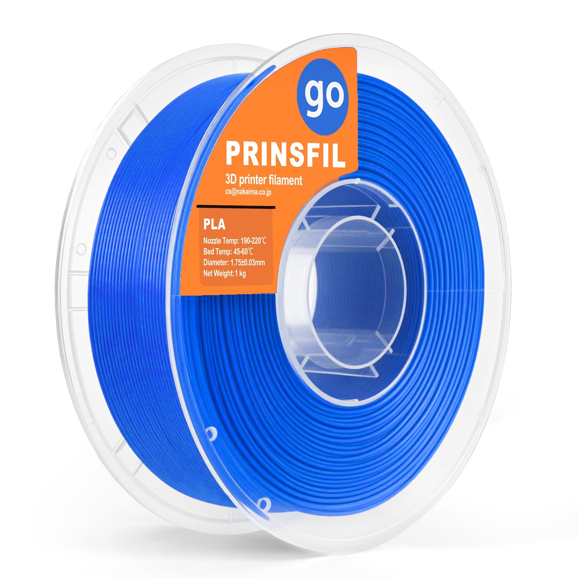 PRINSFIL GO トタル原料 PLA 1kg 1.75mm ブルー